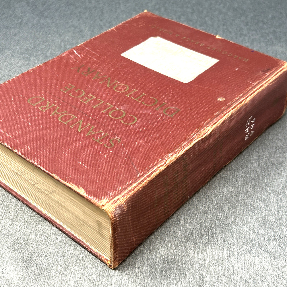 VTG 1966 Standard College Dictionary Harcourt Brace World + Ephemera Artifacts